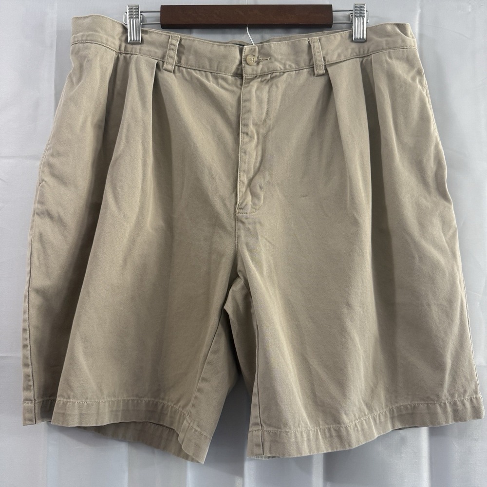 Vintage 90s Polo Ralph Lauren Tyler Pleated Chino Khaki Shorts Dad Preppy 38